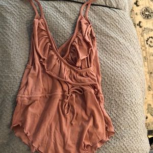 CHASER ruffle cami size small, light pink